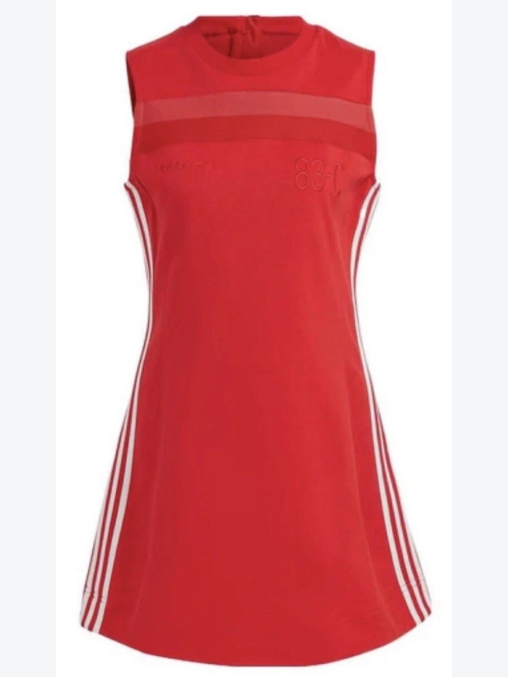 NWT Adidas Originals Version 83-C Red Sleeveless Dress Women 14 Fitted Sporty